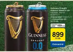 Tesco Guinness Draught dobozos fekete ír sör ajánlat