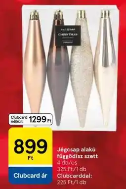 Tesco Jégcsap alakú függődísz szett ajánlat