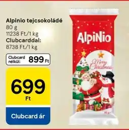 Tesco Alpinio tejcsokoládé ajánlat