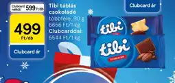 Tesco TIBI Táblás csokoládé ajánlat