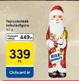 Tesco Tejcsokoládé mikulásfigura ajánlat