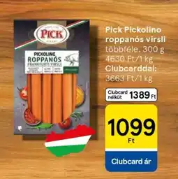 Tesco Pick Pickolino roppanós virsli ajánlat