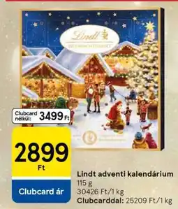 Tesco Lindt Adventi Kalendárium ajánlat