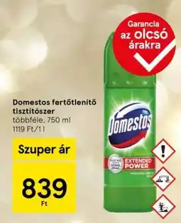 Tesco Domestos fertőtlenítő tisztítószer ajánlat