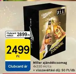 Tesco Miller ajándékcsomag ajánlat