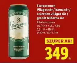 Lidl Staropramen ajánlat