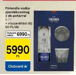 Tesco Finlandia vodka ajándékcsomag ajánlat