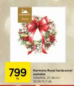 Tesco Harmony Royal karácsonyi szalvéta ajánlat