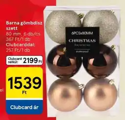 Tesco Barna gömbdísz-szett ajánlat