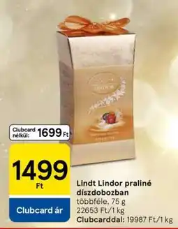 Tesco Lindt Lindor praliné díszdobozban ajánlat