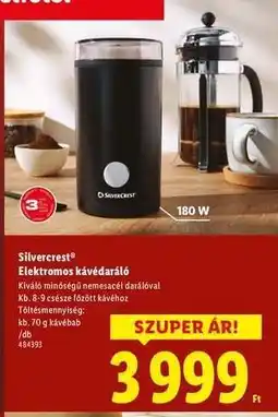 Lidl SilverCrest Elektromos kávédaráló ajánlat