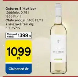 Tesco Ostoros Birtok bor ajánlat