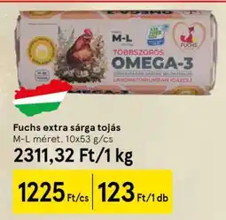 Tesco Fuchs extra sárga tojás ajánlat