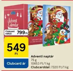 Tesco Adventi naptár ajánlat