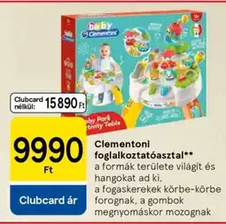 Tesco Clementoni foglalkoztatóasztal ajánlat