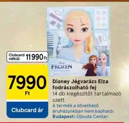 Tesco Disney Jégvarázs Elza fodrászolható fej ajánlat