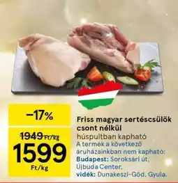 Tesco Friss magyar sertéscsülök csont nélkül ajánlat