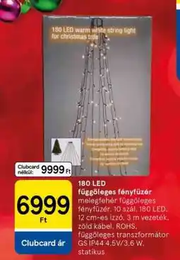 Tesco 180 LED függőleges fényfüzér ajánlat