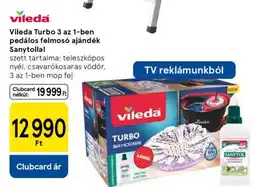 Tesco Vileda Turbo 3 az 1-ben pedálos felmosó ajándék Sanytollal ajánlat