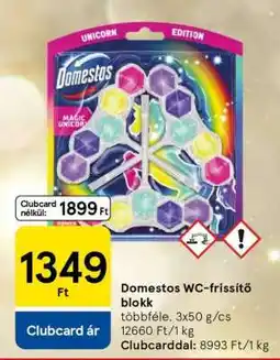 Tesco Domestos WC-frissítő blokk ajánlat
