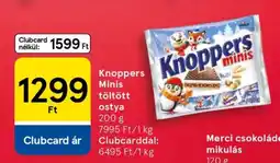 Tesco Knoppers minis töltött ostya ajánlat