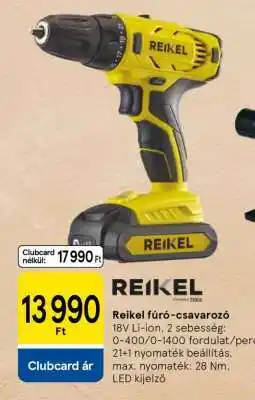 Tesco Reikel fúró-csavarozó ajánlat