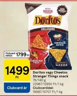 Tesco Doritos vagy Cheetos Stranger Things snack ajánlat