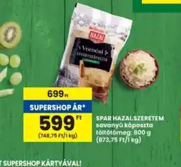 Interspar SPAR HAZALSZERETEM savanyú káposzta ajánlat