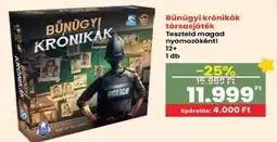 Interspar Bűnügyi krónikák társasjáték ajánlat