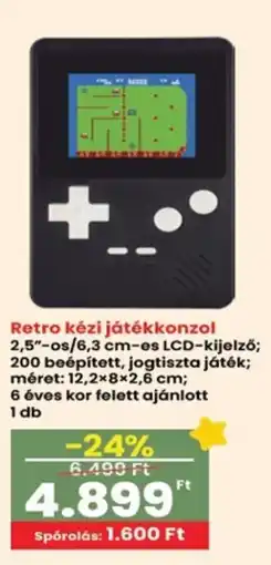 Interspar Retro kézi játékkonzol ajánlat