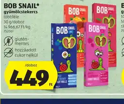 ALDI BOB SNAIL gyümölcstekercs ajánlat