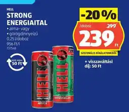 ALDI HELL STRONG ENERGIAITAL ajánlat