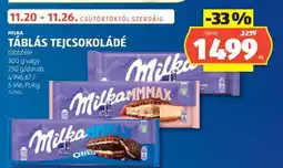 ALDI Milka táblás tejcsokoládé ajánlat