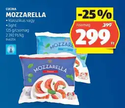ALDI Cucina Mozzarella ajánlat