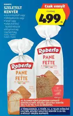 ALDI ROBERTO SZELETELT KENYÉR ajánlat