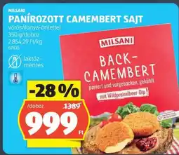 ALDI MILSANI PANÍROZOTT CAMEMBERT SAJT ajánlat