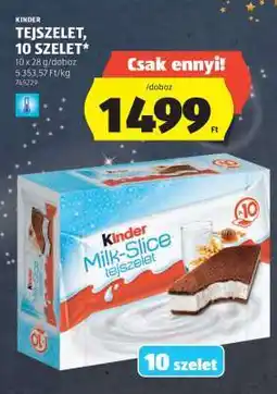 ALDI Kinder Tejszelet, 10 szelet ajánlat