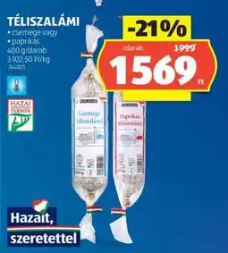 ALDI Téliszalámi ajánlat