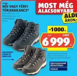 ALDI CRANE Női vagy Férfi Túrabakancs ajánlat