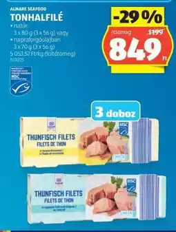 ALDI Almare Seafood Tonhalfilé ajánlat