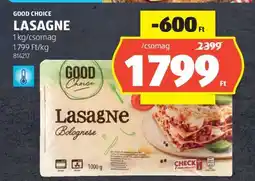 ALDI GOOD CHOICE LASAGNE ajánlat