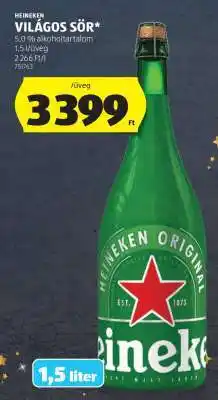 ALDI HEINEKEN Világos sör ajánlat
