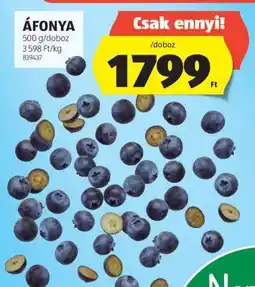 ALDI Áfonya ajánlat