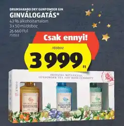 ALDI Drumshanbo Dry Gunpowder Gin Válogatás ajánlat