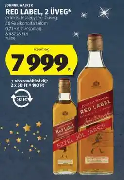 ALDI Johnnie Walker Red Label, 2 üveg ajánlat