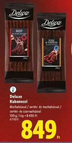 Lidl Deluxe Kabanossi ajánlat