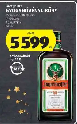 ALDI Jägermeister gyógynövénylikőr ajánlat