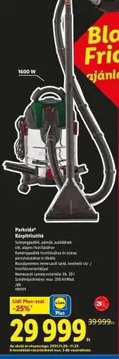 Lidl PARKSIDE Kárpittisztító ajánlat