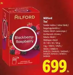 Lidl Milford tea ajánlat