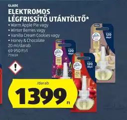 ALDI Glade elektromos légfrissítő utántöltő ajánlat